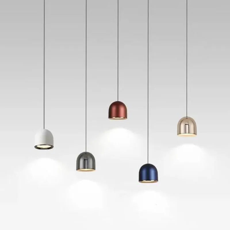 Moderne LED Lustre Lumière Restaurant Bar Hôtel Minimaliste Tête Unique Suspension Salon Chevet Allée Plafonniers - vue 6 sur 11