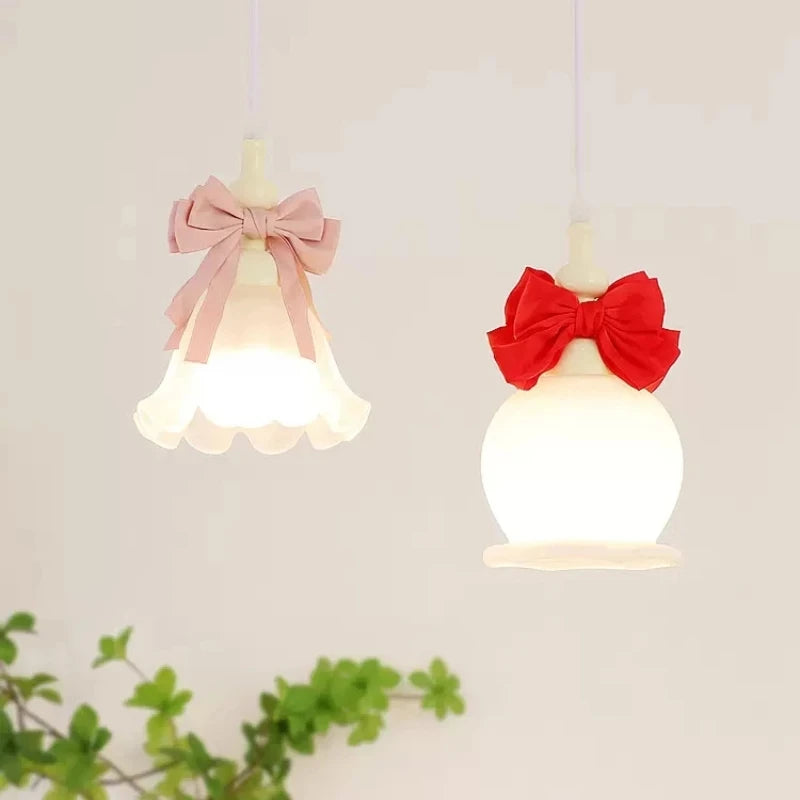 suspension romantiques pour enfants avec abat-jour en verre