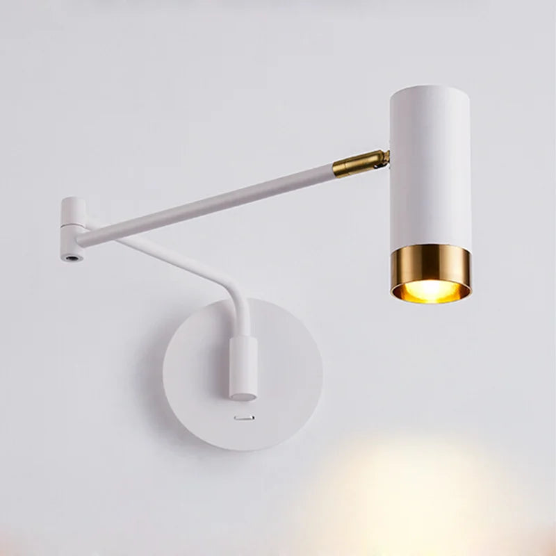 applique murale pliante pour lecture moderne avec bras pivotant