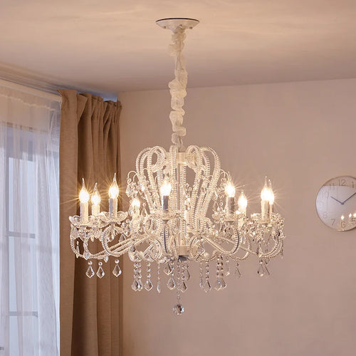 lustre retro en cristal art nordique pour salon et salle à manger