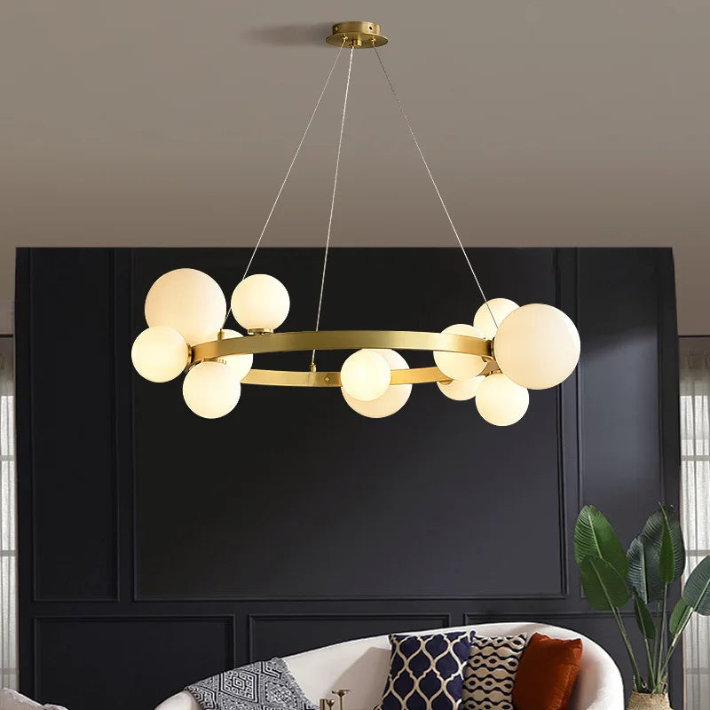 suspension led boule à bulles réglable en hauteur - vue 6 sur 13