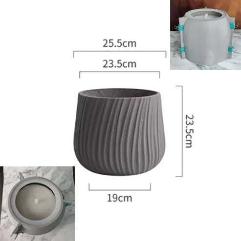 moule en silicone pour pot de fleurs en béton - vue 11 sur 13