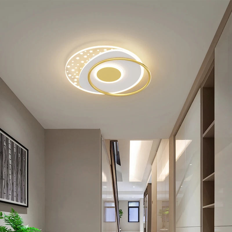 plafonniers simples modernes en fer forgé luminaires géométriques - vue 5 sur 12