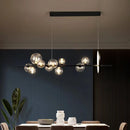 lustre led moderne en verre bulle avec cordon réglable