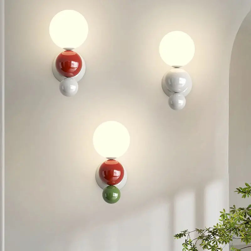 Applique murale LED nordique en forme de perle - vue 7 sur 9