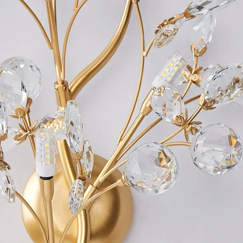 applique murale led luxe en cristal pour décoration intérieure - vue 7 sur 8