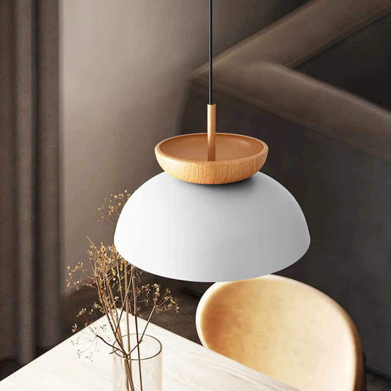 Plafond moderne à LEDs lumière minimaliste en bois lampe suspendue pour allée balcon vestiaire intérieur décor à la maison luminaire Lustre