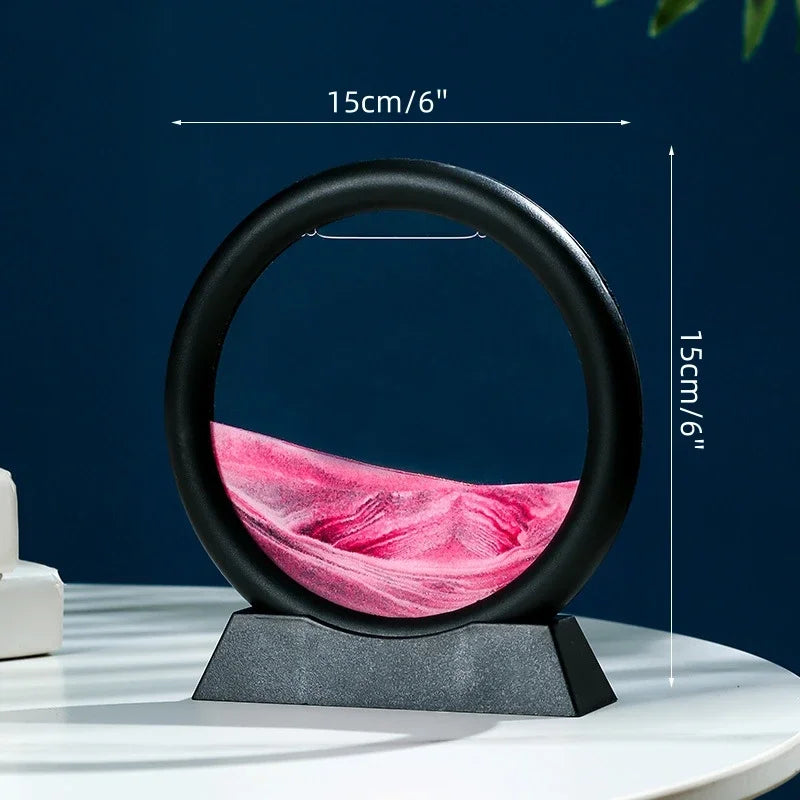 sablier en verre 3d paysage de sable en mouvement décoration artistique - vue 19 sur 54