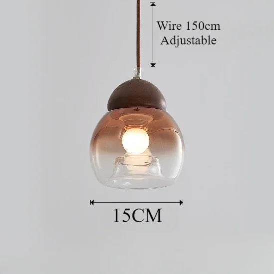 lustre rétro suspendu en verre pour décoration moderne - vue 8 sur 8