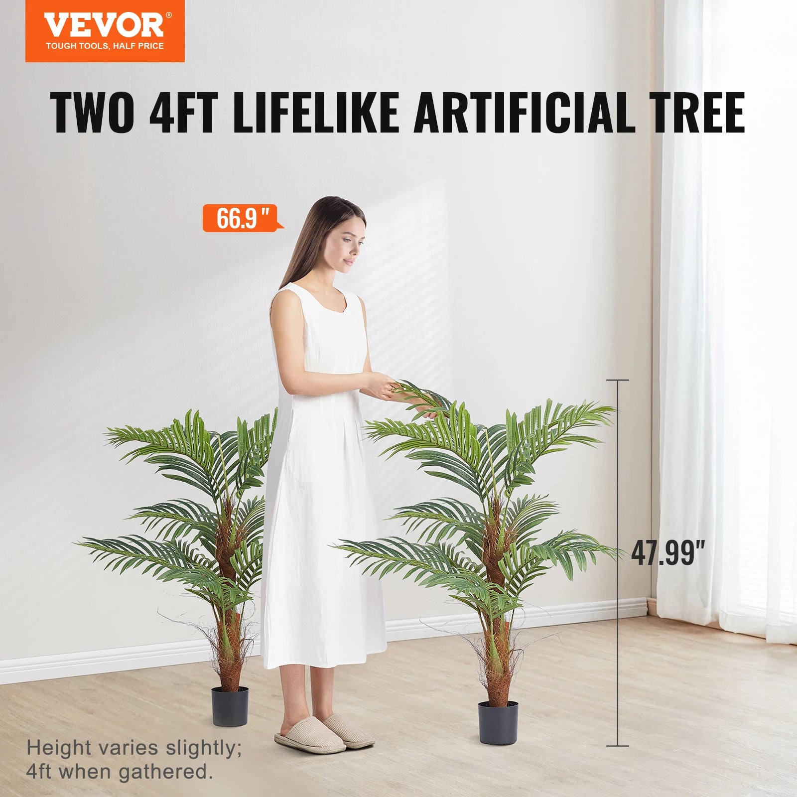 plante artificielle palmier facile d'entretien et sécurisée pour intérieur - vue 3 sur 11