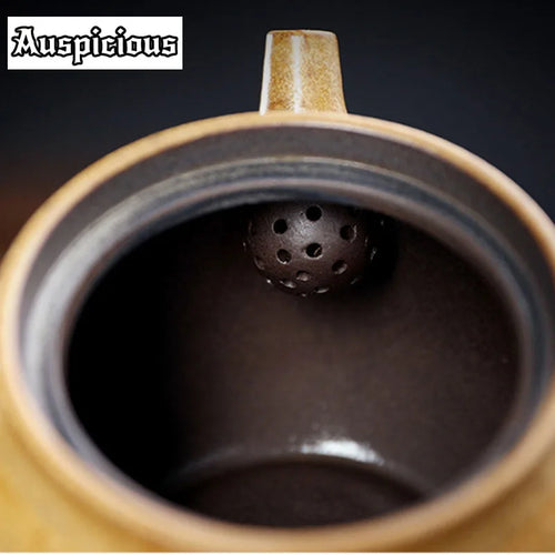 Théière japonaise céramique brute poignée latérale avec infuseur