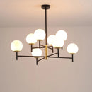 Lustre noir moderne éclairage LED décoration maison suspension