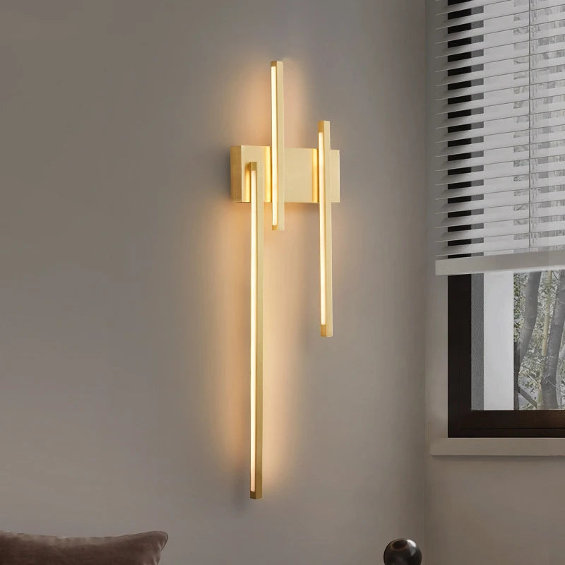 laiton led applique murale minimaliste pour restaurant