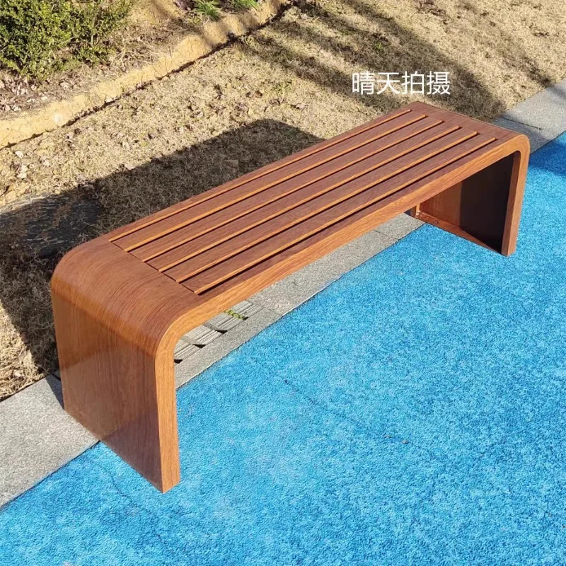 parc extérieur avec banc pour espaces publics et loisirs - vue 3 sur 7