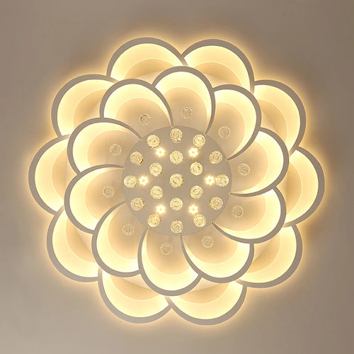 plafonnier led moderne en cristal gradation circulaire