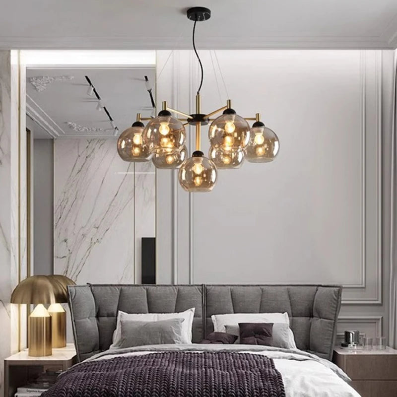 Lustre design Moderne à boule en verre home