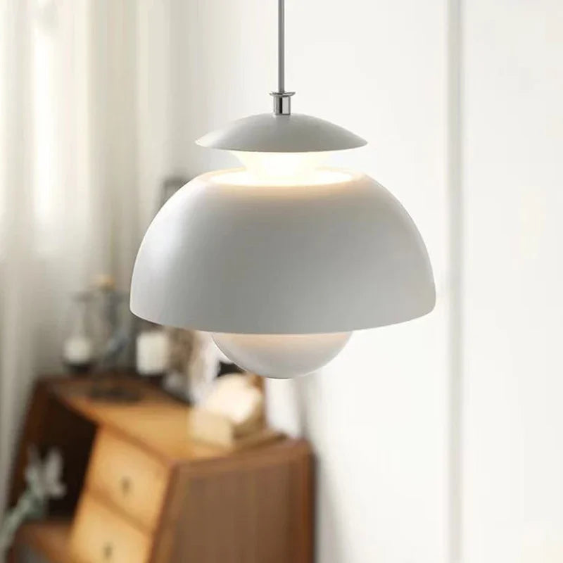 Suspension design nordique led fleur bourgeon moderne - vue 4 sur 9