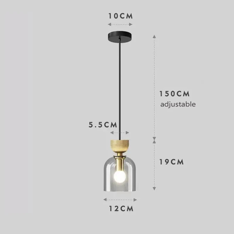 Suspension LED en verre minimaliste - vue 6 sur 7