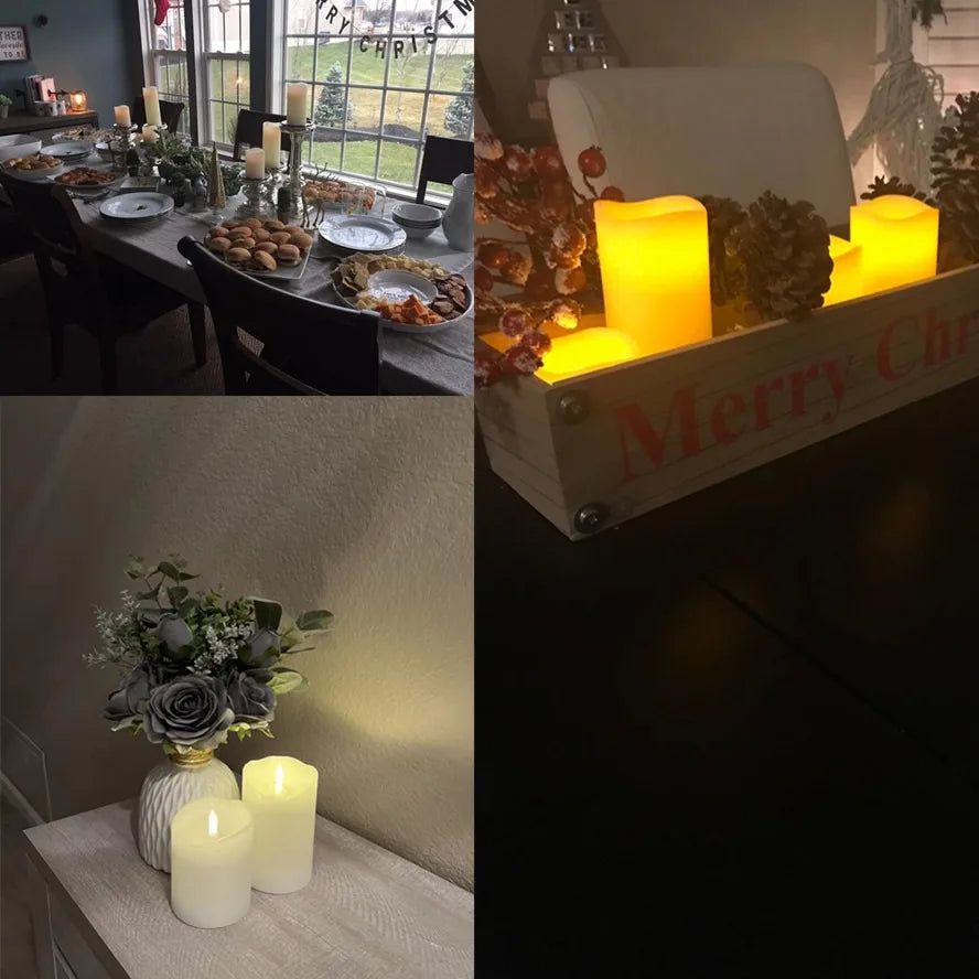 lampe à poser électrique avec bougies sans flamme pour décorations festives - vue 5 sur 14
