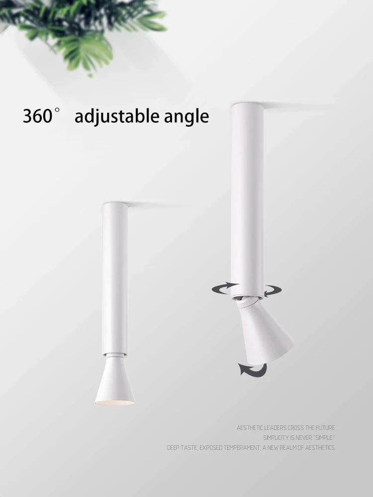 projecteur led cob anti-éblouissement angle réglable monté en surface - vue 3 sur 5