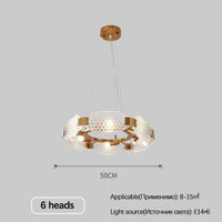 lustre moderne en verre créatif pour décoration intérieure