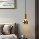 suspension Luxe cuivre LED nordique 19CM verre dépoli chambre décor luminaire suspendu étude salon allée maison lampe Lustre