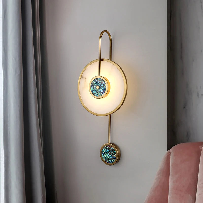 applique murale de luxe en marbre avec pierres précieuses intégrées - vue 2 sur 7