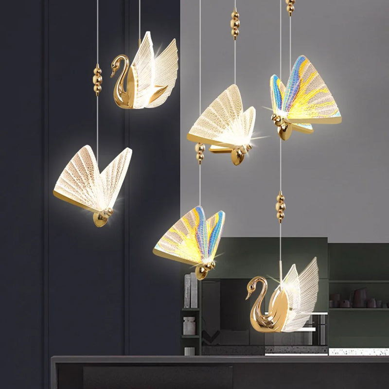 lampes suspendues led modernes pour intérieur maison décoration salon