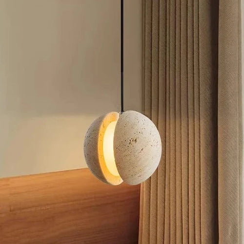 Suspension Wabi-sabi Cave Pierre Lune Intérieur Chaud Décoratif Hôtel Homestay Bar LED