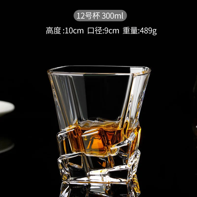 Verres cristal motif taillé whisky vin bière