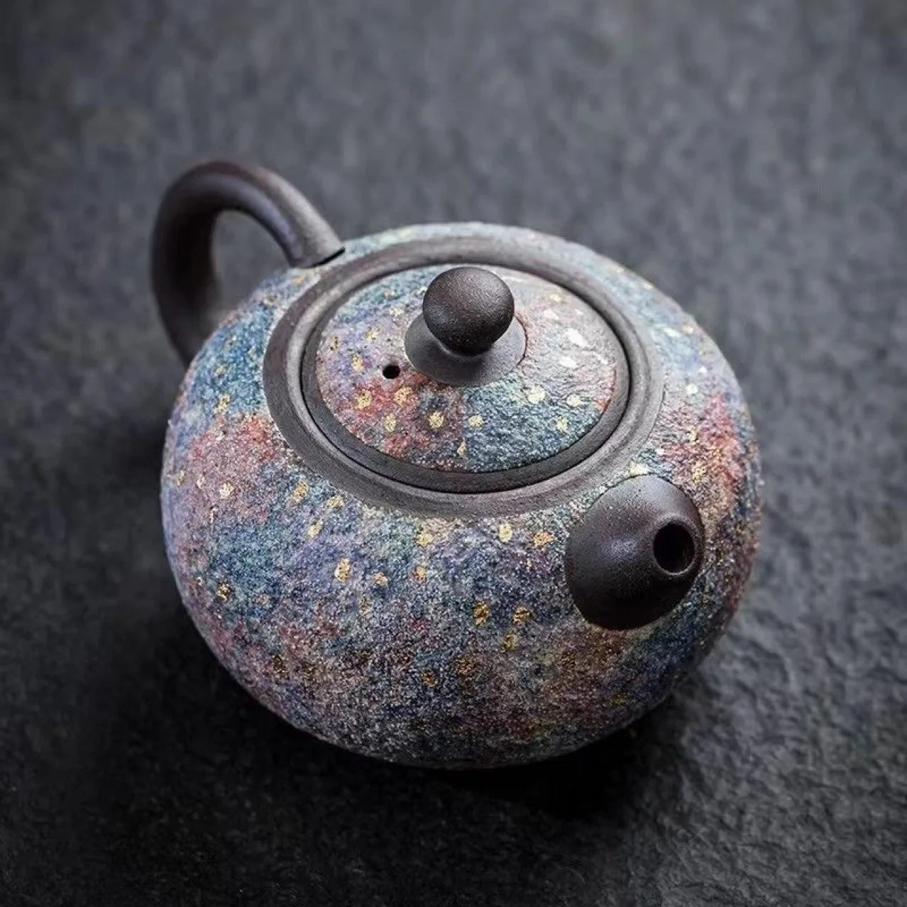 Théière xishi artisanale céramique style rétro chinois coffret - vue 4 sur 7