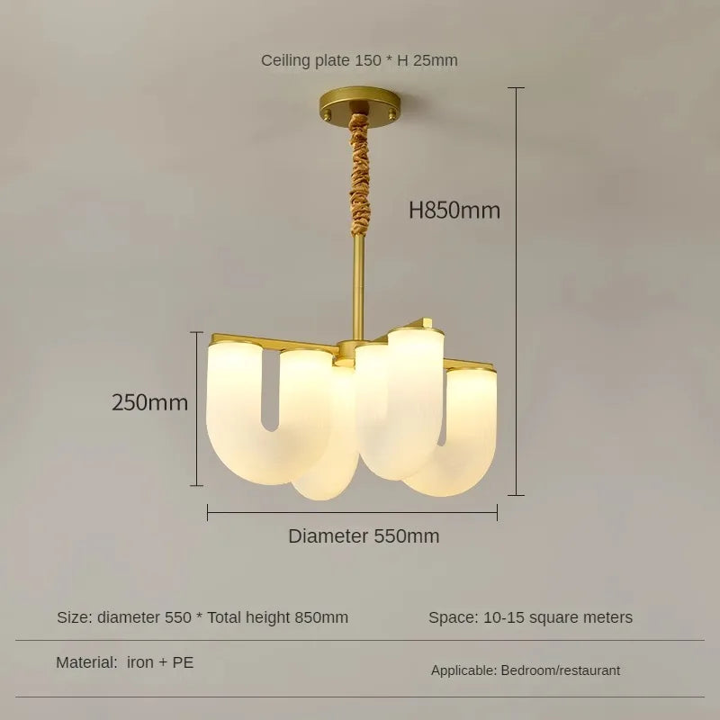 suspension led design nordique en fer pour intérieur moderne - vue 8 sur 10