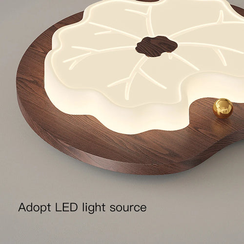 lustre moderne en imitation bois design créatif éclairage intérieur