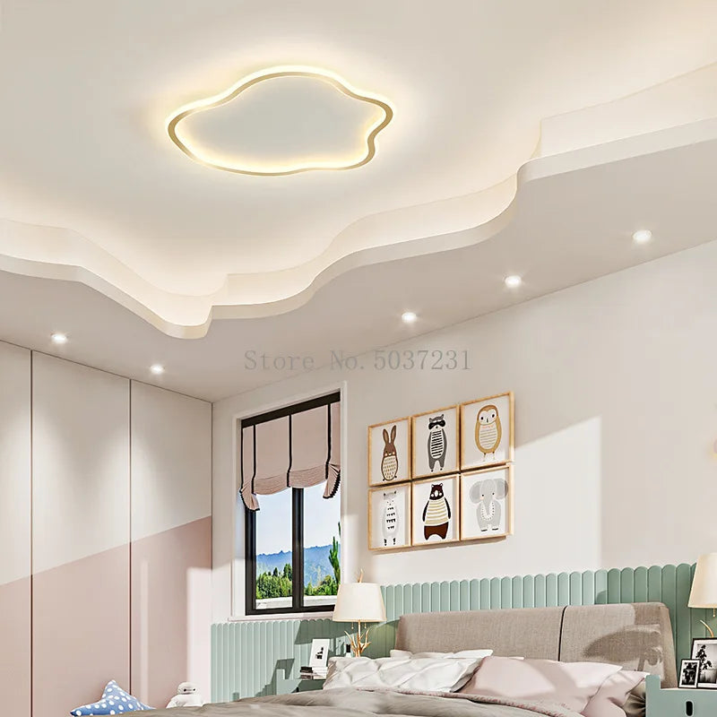 plafonnier led ultramince créatif en forme de nuage - vue 3 sur 5