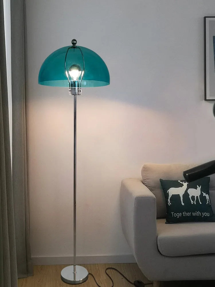 lampadaire led rétro en acrylique avec abat-jour coloré nordique - vue 4 sur 22