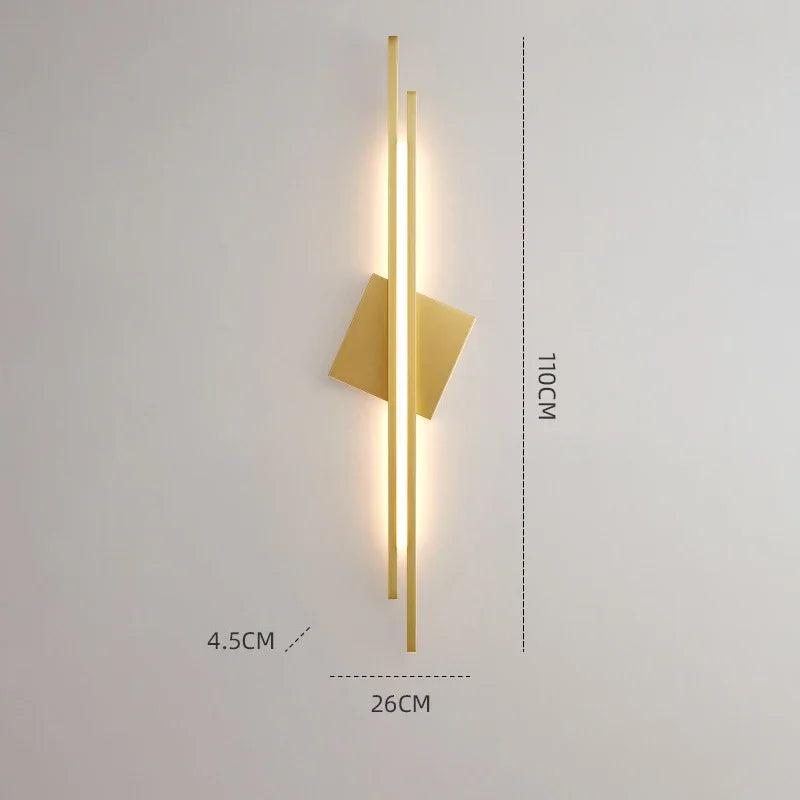 applique murale en cuivre pour décoration murale moderne et éclairage LED - vue 10 sur 12