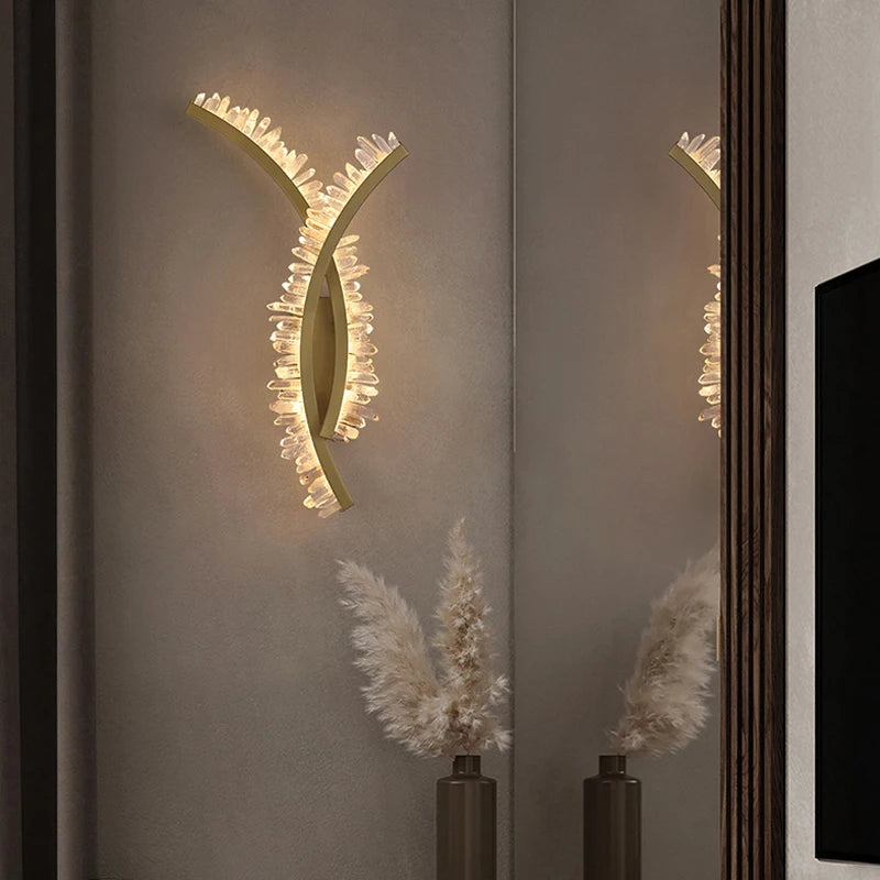 Applique murale led cristal naturel intérieur - vue 4 sur 8