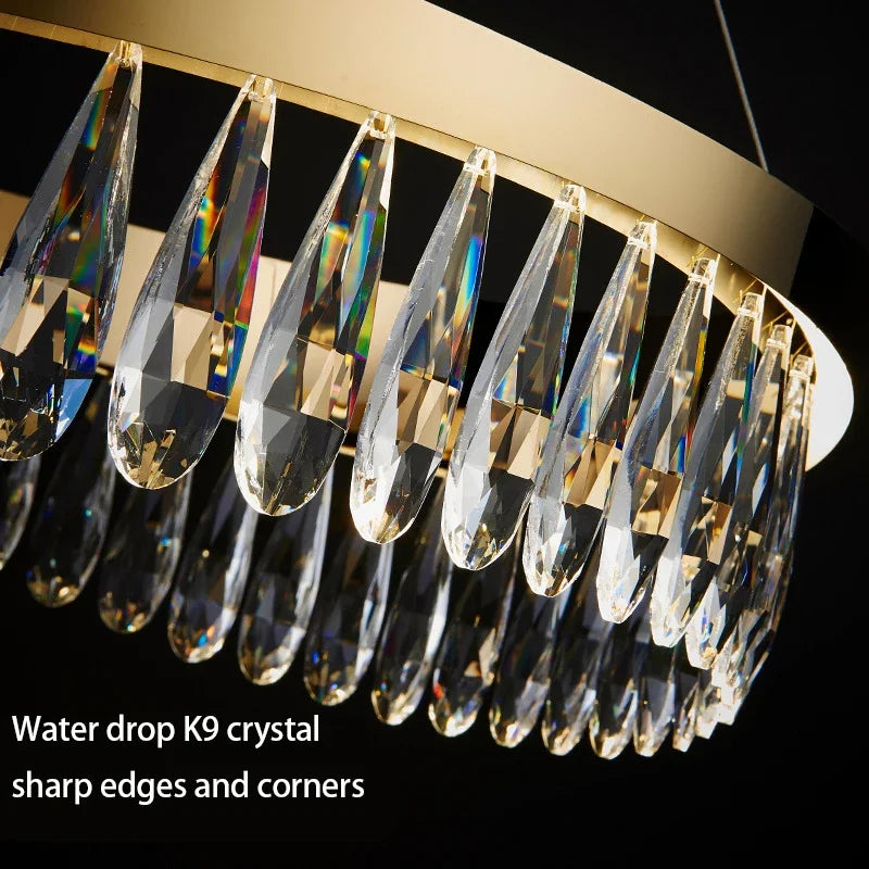 lustre en cristal de luxe pour éclairage décoratif intérieur - vue 6 sur 13
