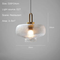 Suspension LED au Design nordique moderne en verre