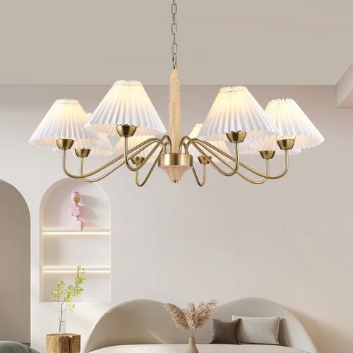 lustre élégant en bois pour cuisine et îlot luminaire suspension