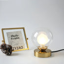 lampe à poser en verre doré pour éclairage décoratif intérieur
