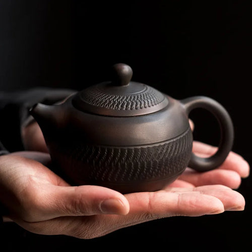 Théière kung fu artisanale en céramique style traditionnel