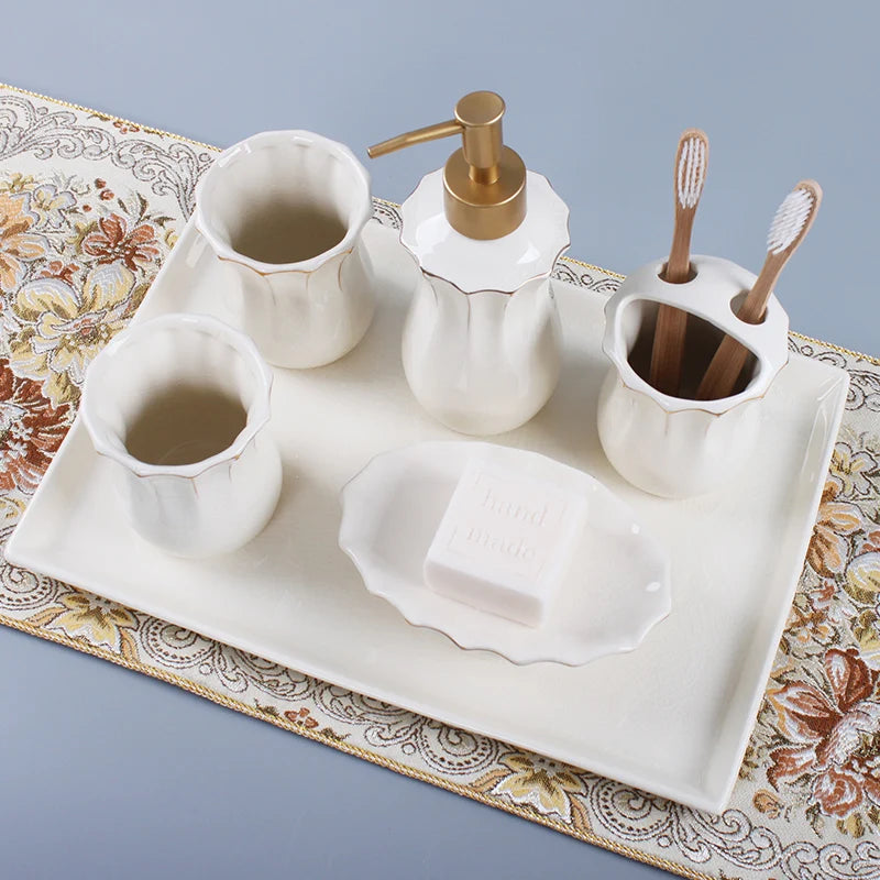 kit de salle de bain en céramique Jingdezhen de qualité supérieure - vue 4 sur 6