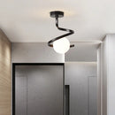 plafonnier led nordique boule verre