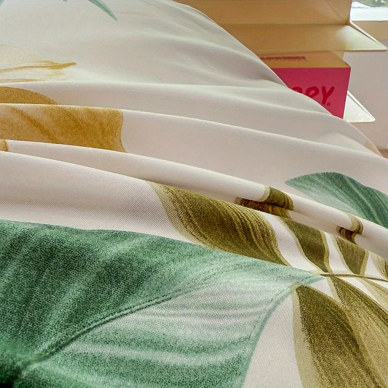 housse de couette 3 pièces avec taies d'oreiller en polyester respirant