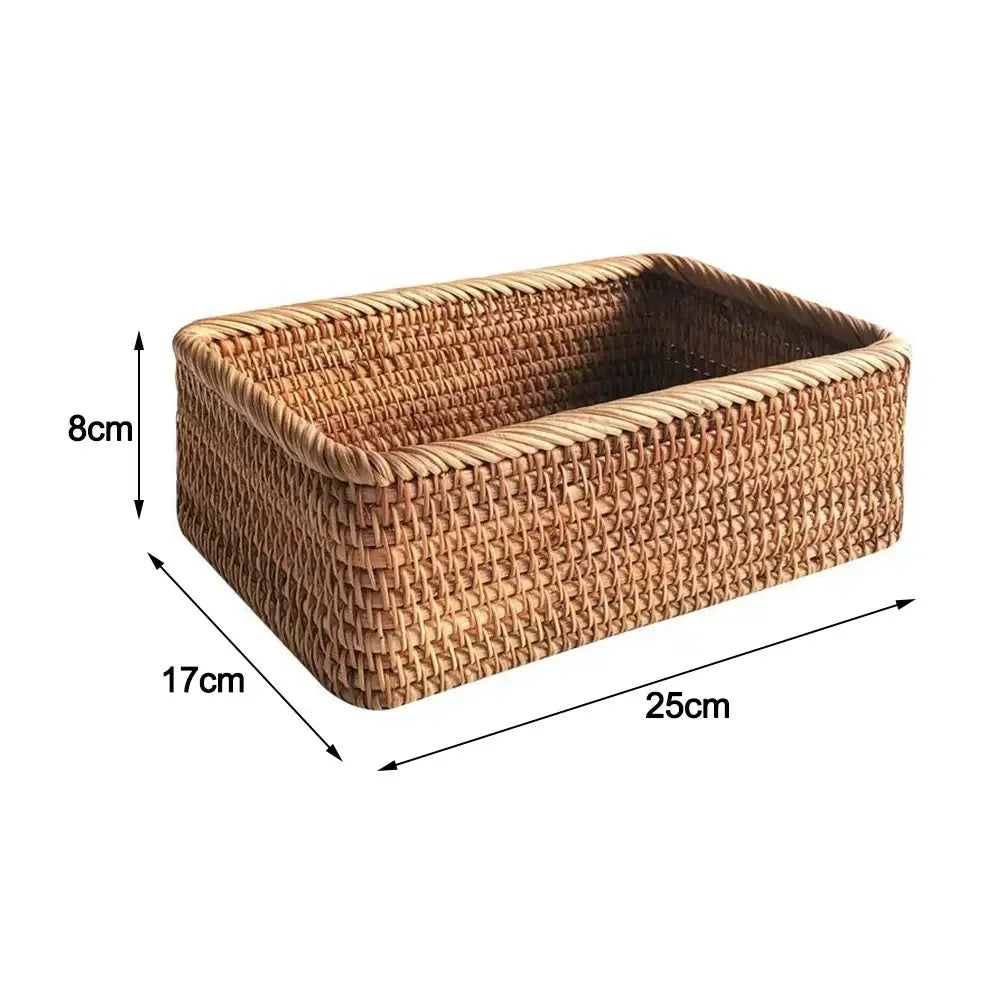 panier de rangement tissé à la main en rotin pour cuisine et pique-nique - vue 21 sur 22