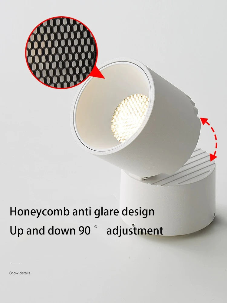 foco spot led pliable montage surface angle réglable anti-éblouissement - vue 5 sur 9