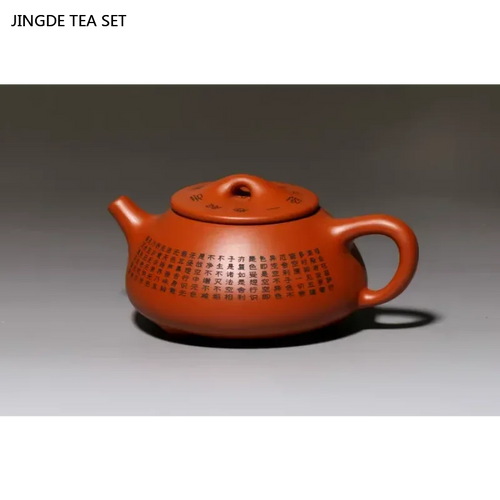 théière yixing zisha sculptée main motif cœur service