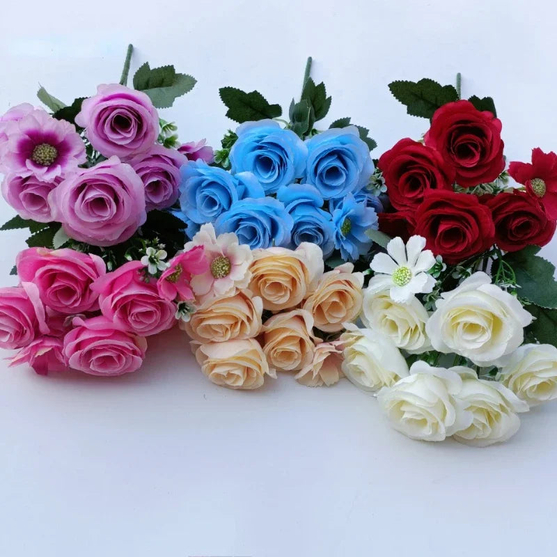 bouquets de roses artificielles pour mariage décoration romantique - vue 3 sur 10