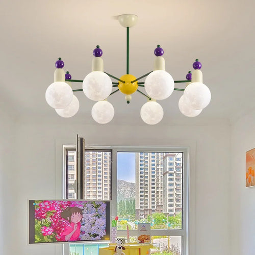 lustre moderne en métal et verre pour décoration intérieure